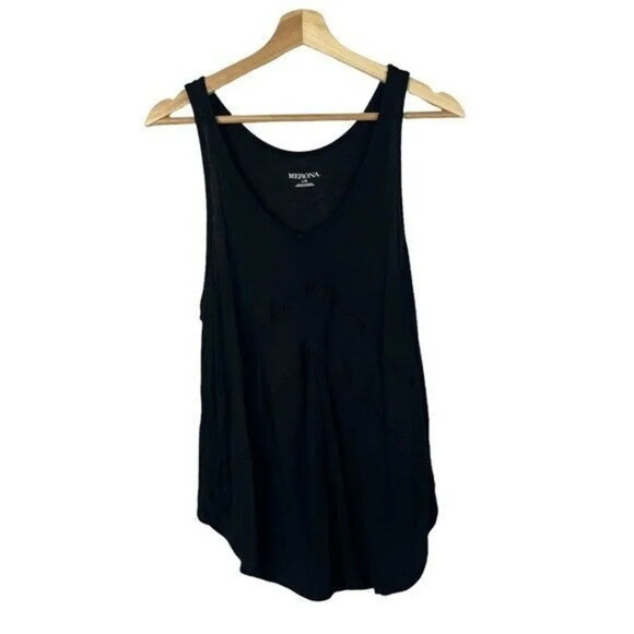 Merona Tops - Merona Black Ladder Stitch Babydoll Tank Top L